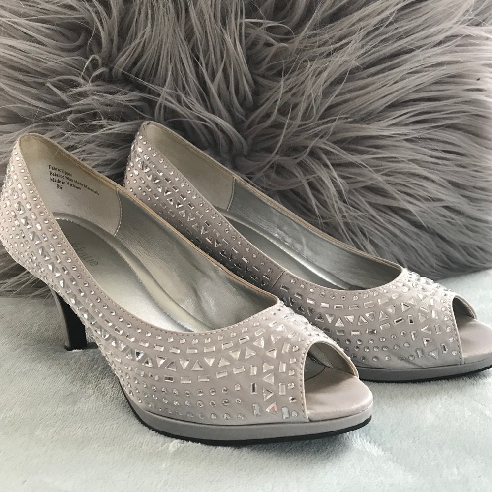 Silver Rhinestone Pumps